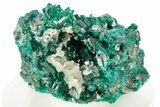 Lustrous Dioptase Crystals with Cerussite - Republic of the Congo #266293-1